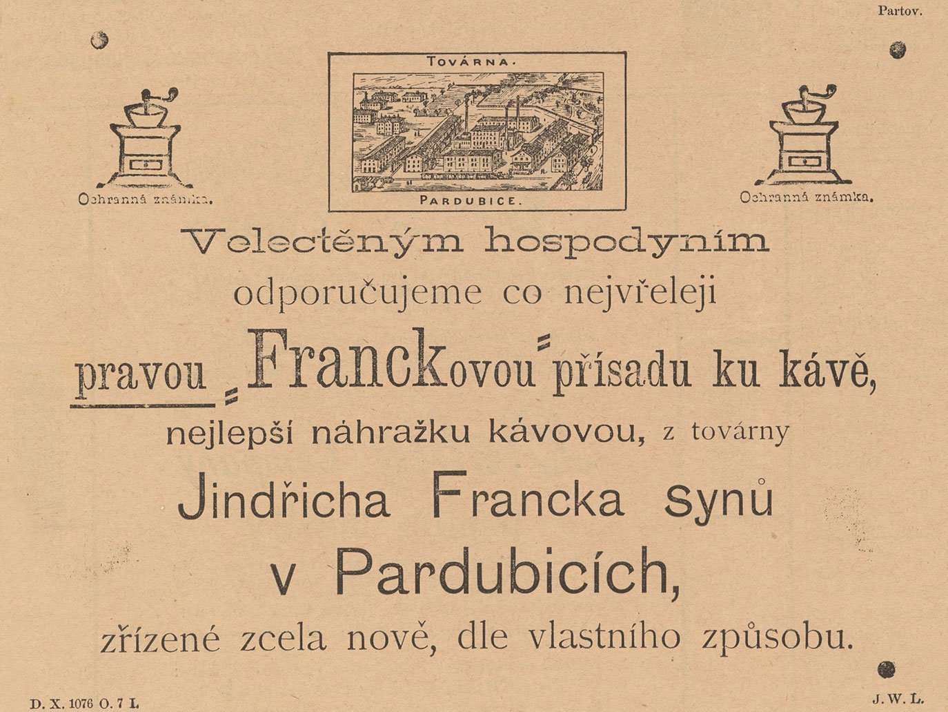 Reklama v regionálním tisku, zde Pernštýn, 15. 11. 1897