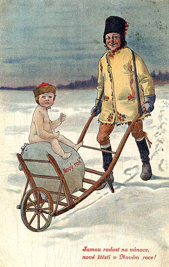 Novoroční přání, kolem roku 1915