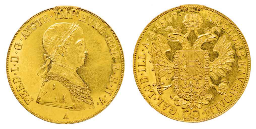 Čtyřdukát Ferdinanda V., Vídeň, 1847