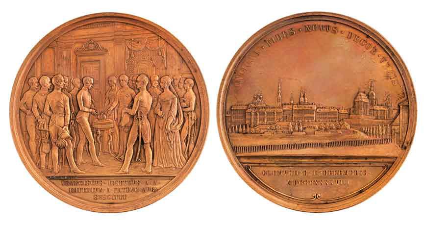 František Josef I. (1848–1916), pamětní medaile na převzetí vlády v Olomouci roku 1848, Rakousko